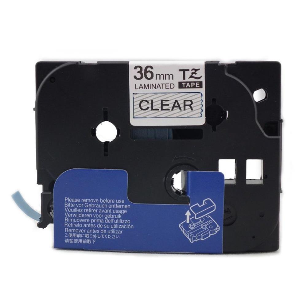 10 x TZ-161 compatible with Brother Laminated Label Tape Black on Clear 36mmx 8m 